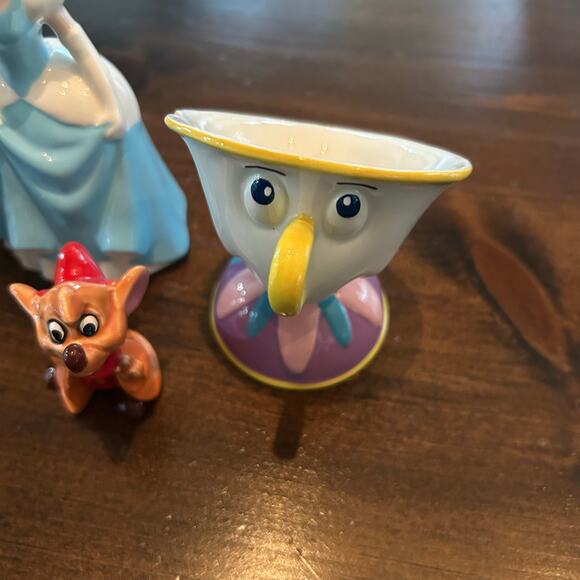 Vintage Disney Japan Figurine Set Bundle Belle Chip Cinderella Prince Musical - Picture 3 of 17